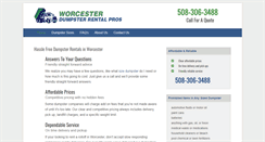 Desktop Screenshot of dumpsterrentalworcesterma.org